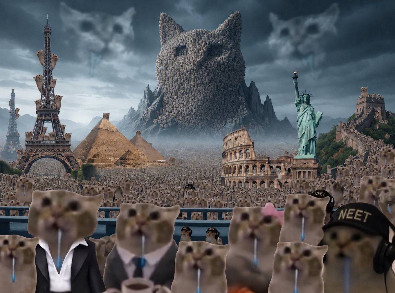A world overrun by drooling cats